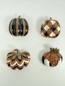 *YOUR CHOICE* Heidi Daus Enamel & Crystal Rhinestone Halloween Pumpkin Brooch - Picture 1 of 11