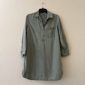 Old Navy Army Green Shirt Dress Size Small Petite - Picture 1 of 3