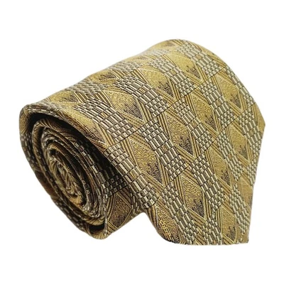Robert Talbott Gold Geometric Men's Designer Silk Necktie Best of Class - Image 1 of 4