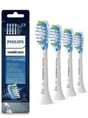 PHILIPS SONICARE C3-4PACK 4 Pack Philips Sonicare C3 Premium Defence Sonic Toothbrush Heads White UK