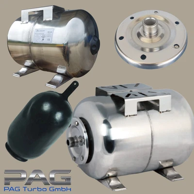 Edelstahl Druckkessel 24 50 100L Ausdehnungsgefäß Membrankessel Flansch Membrane - Bild 1 von 4