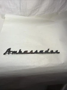 Vtg 1950's Rambler Ambassador Car Vehicle Emblem Badge Dashboard Nameplate - Bild 1 von 9
