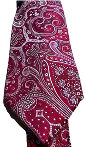 CRAVATTA COLLO PAISLEY UOMO CONTESSA MARA ROSSO/ARGENTO - CRAVATTA DI DESIGN NUOVA - Foto 1 di 5