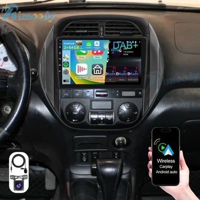 DAB+ Für Toyota RAV4 2001-2005 Android 15 2+64GB Autoradio WIFI GPS Navi Carplay - Bild 1 von 4