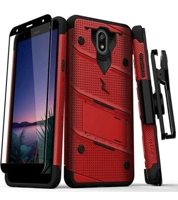 LG ARISTO 4 + Zizo болт серии кобура / подставка чехол + закаленное стекло новый в коробке - Изображение 1 из 4