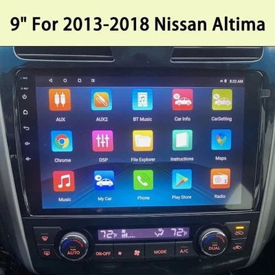Para Nissan Altima 2013-2018 Apple Carplay Coche Radio Estéreo Android 14 GPS Navegación Foto 1 de 4
