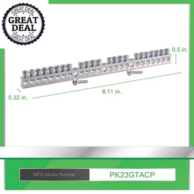 23 Terminal Ground Bar Kit Electrical Panel/Load Center  Neutral Bar Durable - Image 1 of 4