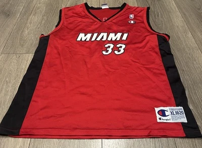 Miami Heat NBA Alonzo Luto Vintage Campeón Camiseta Juvenil XL 18-20 Roja Foto 1 de 4