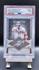 2022 Topps Diamond Icons SSP/10 Ronald Acuna JR Silver Ink Auto PSA 9 #SI-RAJ