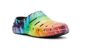Rugged Shark Men's Lined EVA Clogs TieDye Size 10 - Picture 1 of 6