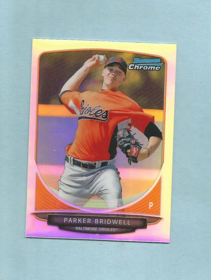 2013 Bowman Chrome Baseball MINI REFRACTOR Parker Bridwell #91 101/125 - Image 1 of 1