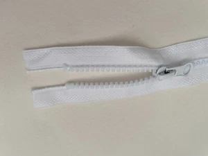 80cm White Open End Chunky Zip, Extra Long Zipper, Bedding Zipper - Picture 1 of 4