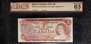 Bank of Canada 1974 $2 BC-47a Prefix BP (BP9035467) Original Tint CUNC 63 - Picture 1 of 2