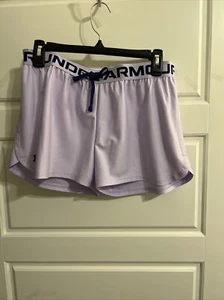 New Girls' Under Armour Play Up Shorts Purple Size M 1363372 - Picture 1 of 2