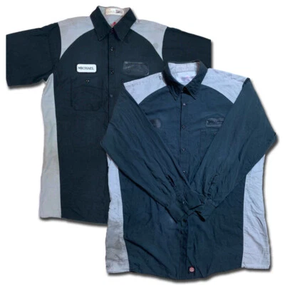 Red Kap Auto Mechanic Technician Two Tone Shirts MotorSport Work Uniform #B - Image 1 of 4