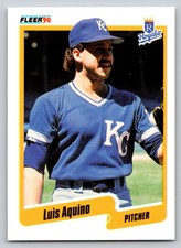 1990  Fleer #101 Luis Aquino Kansas City Royals