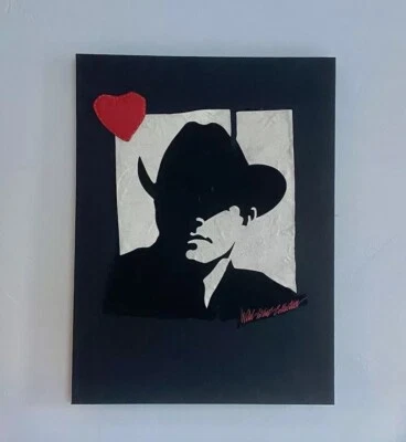 Marlboro Wild West Mixed Media Artwork Silhouette Original Collage 18x24” - Image 1 of 4