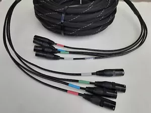 50 FT 4 Channel CAT-5 Snake Tactical Shielded w/Neutrik Ethercon Digital Audio - Picture 1 of 4
