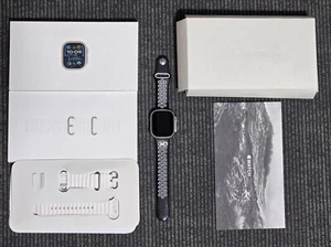 Apple Watch Ultra 2 49 mm boîtier en titane cellulaire avec bracelet océan blanc MREJ3LW/A - Photo 1 sur 9