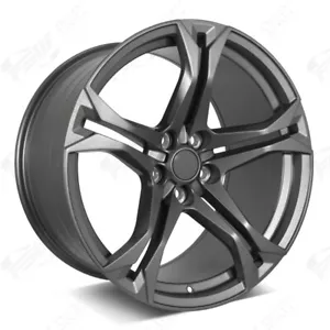 20" New 1LE Split Style Wheels Matte Gunmetal Stagger Rims Fit Camaro RS SS C297 - Picture 1 of 9