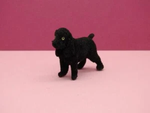 TIMPO VINTAGE FLOCKED LEAD MY PETS BLACK SPANIEL DOG MINT OLD TOY SHOP STOCK - Picture 1 of 8