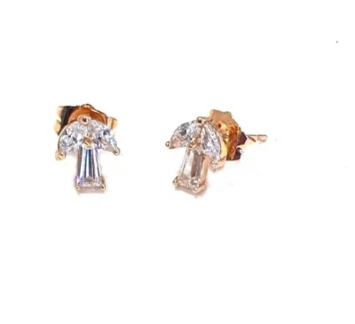 Lindos aretes nuevos Angel rellenos de oro rosa de 14k con poste de 8 mm Foto 1 de 2