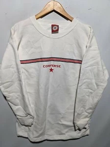 Vintage Converse Sweatshirt Crewneck Size Medium White - Picture 1 of 6