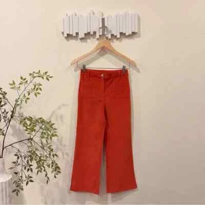 Pantalones informales Jacadi pana algodón en naranja arce nuevos con etiquetas talla 10Y/A Foto 1 de 4