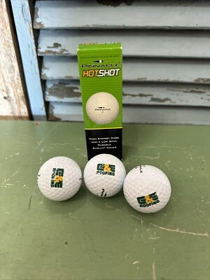 Sleeve of 3 Pinnacle HotShot Golf Balls High Velocity Core Long Distance - Image 1 of 2