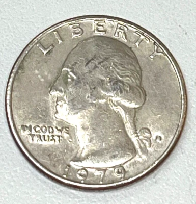 1979 D Washington Quarter Mint Mark Filled  "A" America Filled "IN GOD" Letters - Image 1 of 4