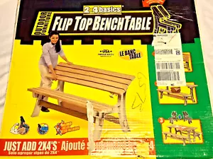 2x4 Basics Flip Top Bench Table Kit DIY Outdoor Furniture (No Lumber) USA - Picture 1 of 7