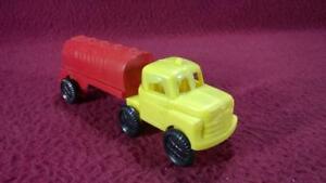 VINTAGE WANNATOY FUEL TANKER TRACTER TRAILER TRUCK - RED/YELLOW - 5"