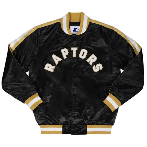 Men's STARTER Toronto Raptors 2019 NBA Championship Satin Bomber Varsity Jacket Cover