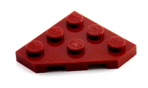 10 LEGO Dark Red Wedge Plate 3 x 3 without Corner (2450) Triangle - (10 Pieces) - Picture 1 of 1