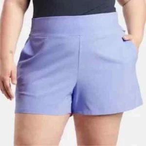 NWT**Athleta Brooklyn Shorts**Plus Size 26** Periwinkle**Pull On - Picture 1 of 3