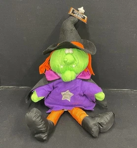 Muñeca Bruja Hueca Espeluznante 10" de Alto Peluche Marioneta de Mano Nueva De Colección Años 90 - Imagen 1 de 12