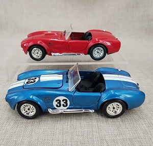 1:24 Revell Diecast Cobra Blue #33 & 1989 Red Ford Shelby Cobra 427 EX Con - Picture 1 of 24