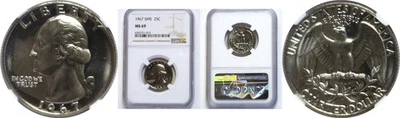 1967 SMS. Washington Quarter  -  NGC MS-69 - Image 1 of 3