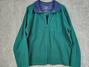 L.L. Bean 1/4 Zip Men's Pullover Sweater Teal Size XL Fleece 90s Y2K - Picture 1 of 11