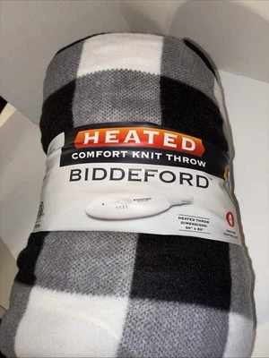 Biddeford Electric Micro Plush Buffalo Plaid Heated Throw -New Unopened -50x62” - Image 1 of 4