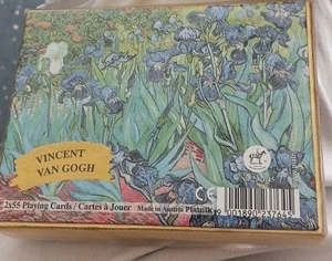 Tarjetas de juego Vincent Van Gogh hechas en Austria por Piatnik dos barajas nuevas selladas - Imagen 1 de 3