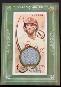 2023 Topps Allen Ginter Bryce Harper PHILLIES GAME-USED PATCH Mini Framed Relic - Picture 1 of 2
