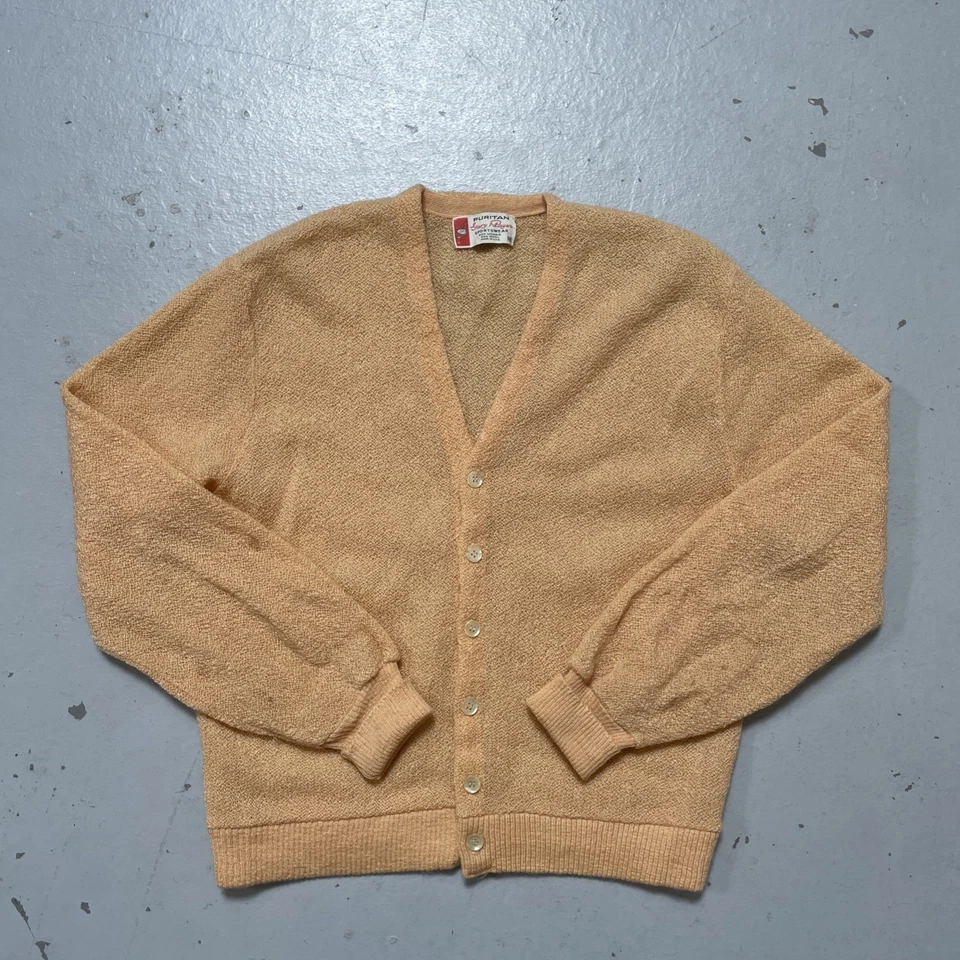 Vintage Puritan Gary Player Mohair Wool Blend Cardigan Sweater Made USA M - Image 1 of 4