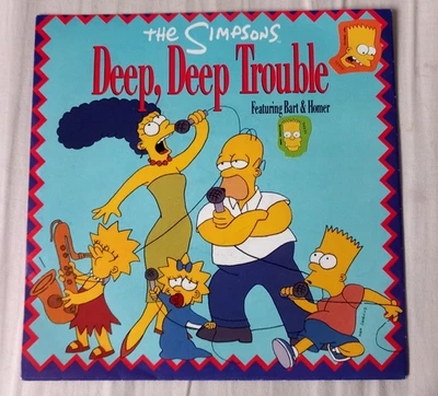THE SIMPSONS UK  7" Single 1990 DEEP DEEP TROUBLE (Bart & Homer) Novelty Comedy - Image 1 of 3