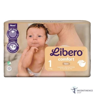 1x Libero Comfort 1 (2-5kg) Reliable Fit Open Nappies for Babies - Pack of 24 - Picture 1 of 2
