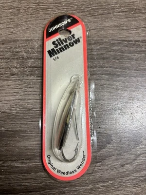 Señuelos Johnson Silver Minnow Fishing 1/4 oz cuchara sin malezas nuevo en stock Foto 1 de 4