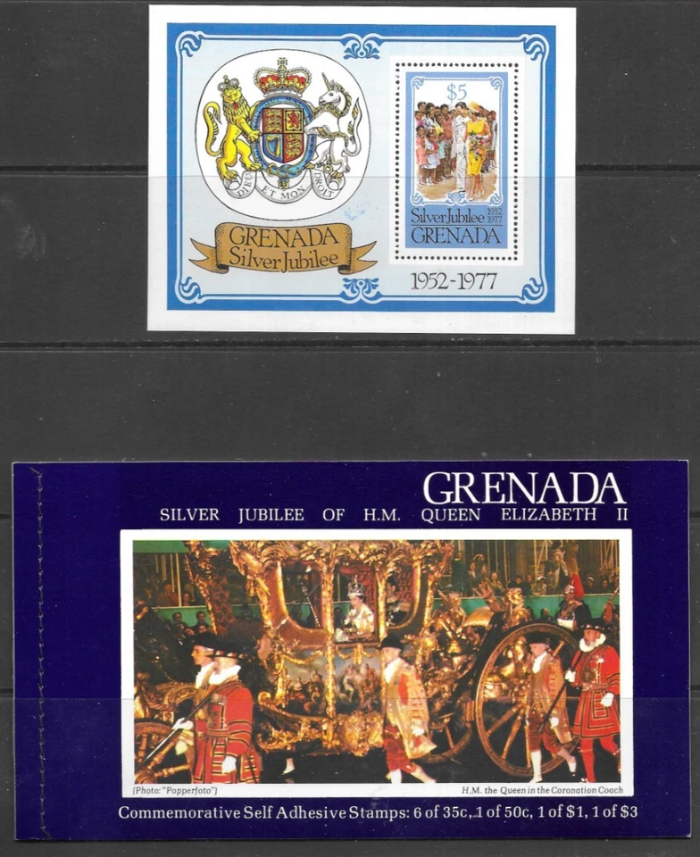 Гренада 1977 QE II Серебряный Юбилейный MS и Буклет Как новый без наклеек и следов - Изображение 1 из 1