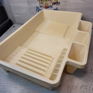 Rubbermaid Vintage Cream Colored Dish Drip Drainer Large Plastic Drying Rack - Picture 1 of 7