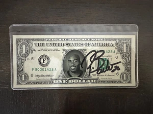 Ronde Barber Signed Autographed REAL $1 One Dollar Bill  NFL - Picture 1 of 3