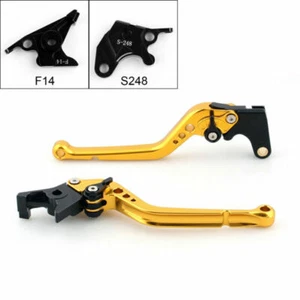 Longues Leviers de frein d'embrayage pour Suzuki GSXR600 GSX-R1000 GSR750 Gold A - Picture 1 of 4